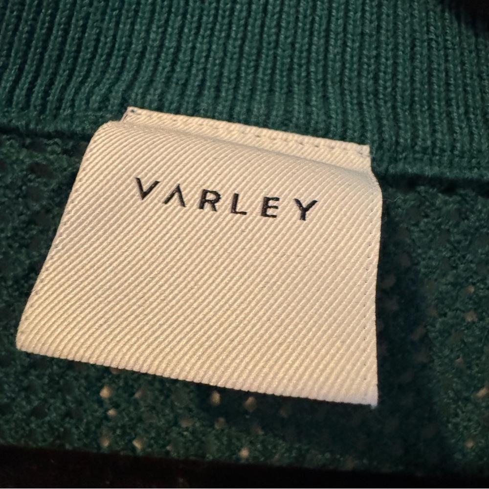 Varley Savannah Forest Green & White Knit Pullover | S - Picture 4 of 8